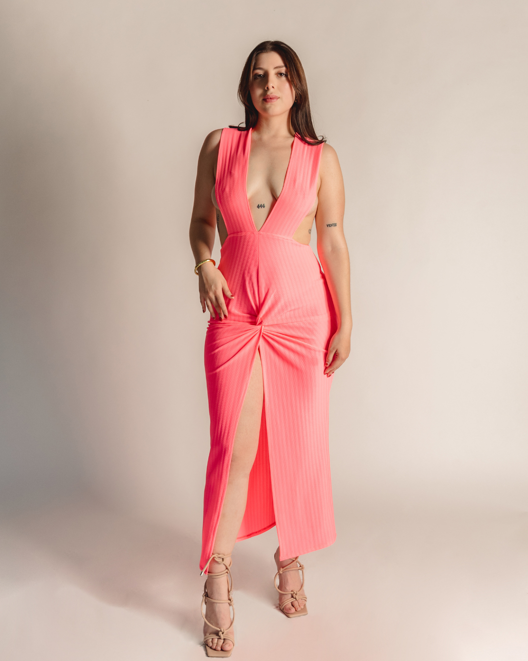 Neon pink dress